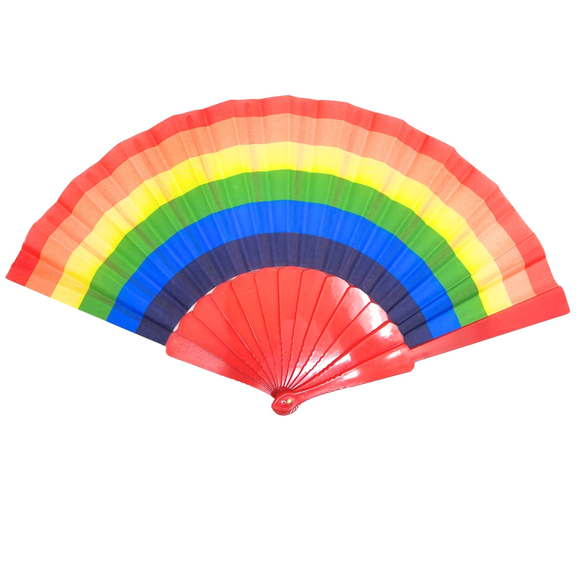 14 x 9 Inches Rainbow Hand Folding Fan: 1 Pack Souvenir, Novelty & Souvenir Catalog main product image