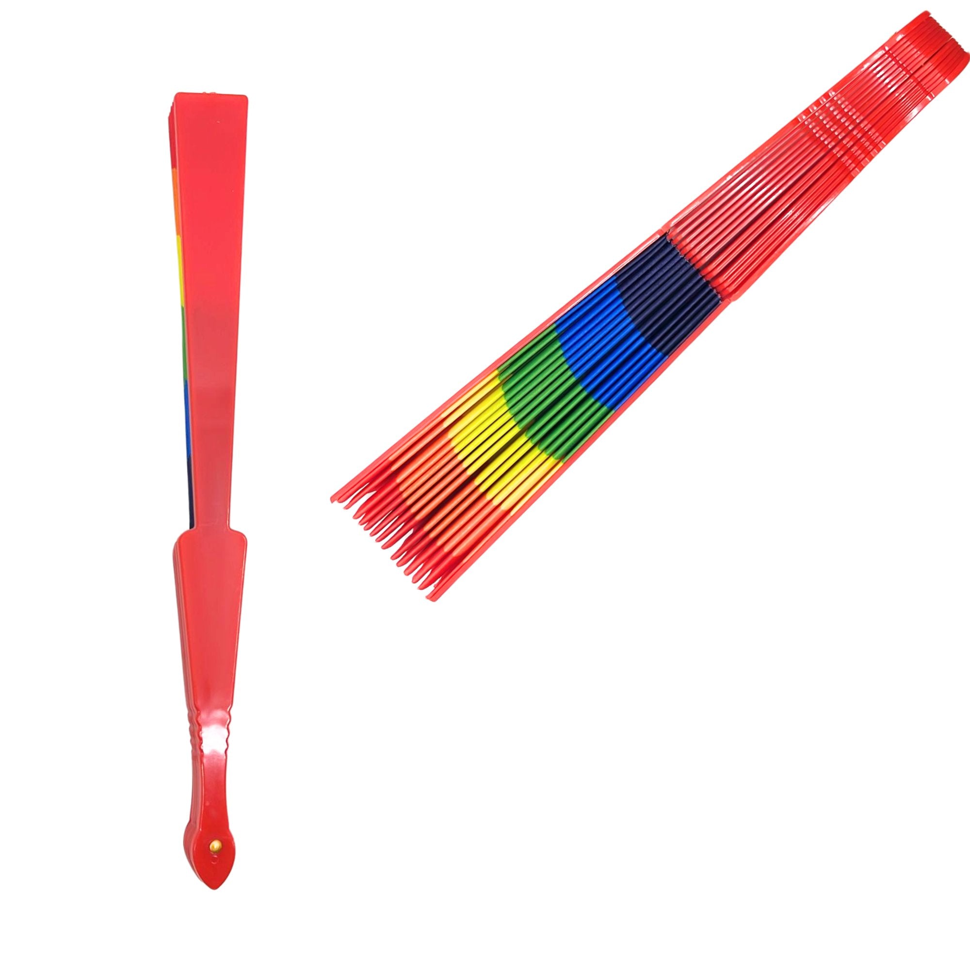 14 x 9 Inches Rainbow Hand Folding Fan: 1 Pack Souvenir, Novelty & Souvenir Catalog size and feature image