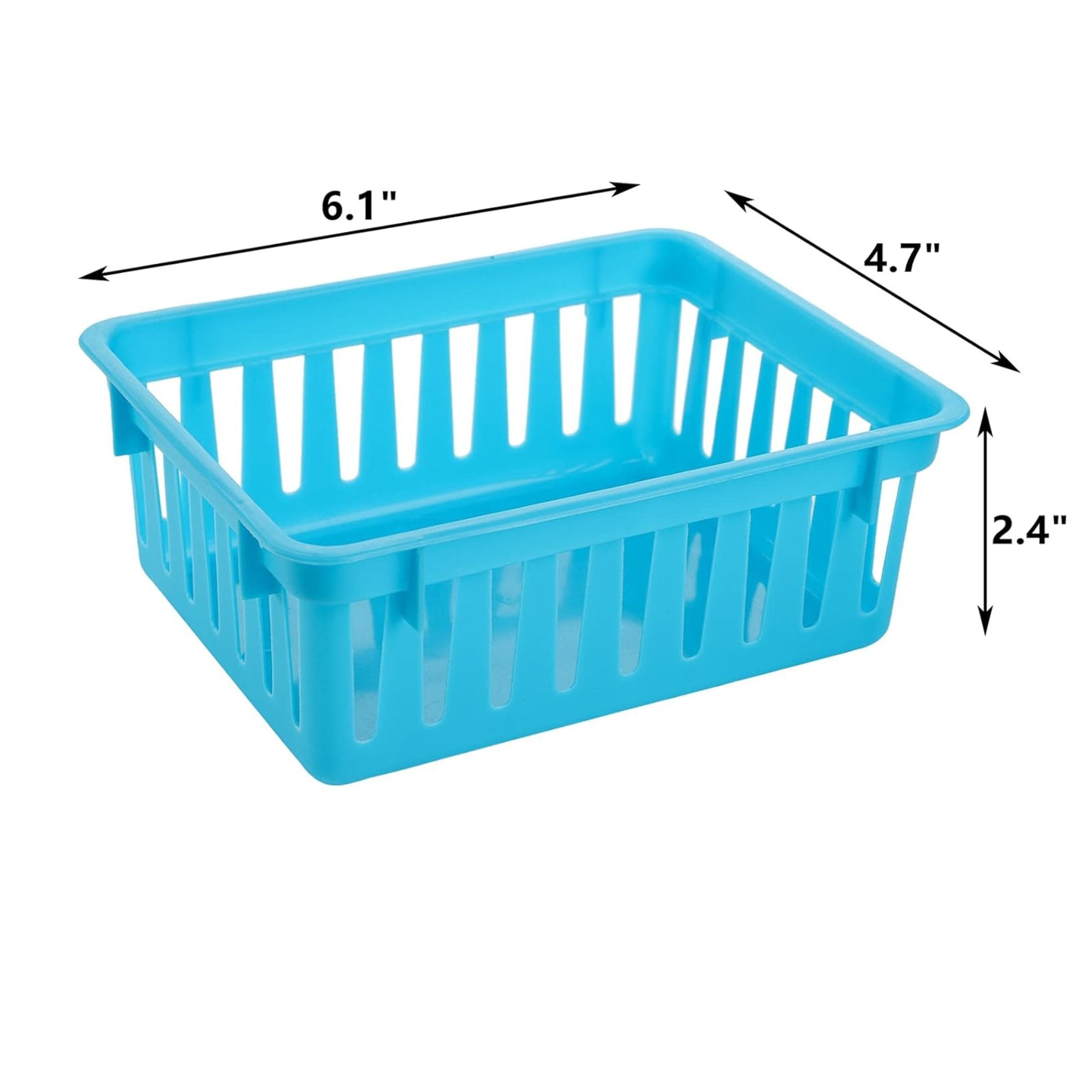 Rectangular 6.1 x 4.7 x 2.4 Inches Plastic Organizing Baskets: 2 Pack Basket Organizer product detail image