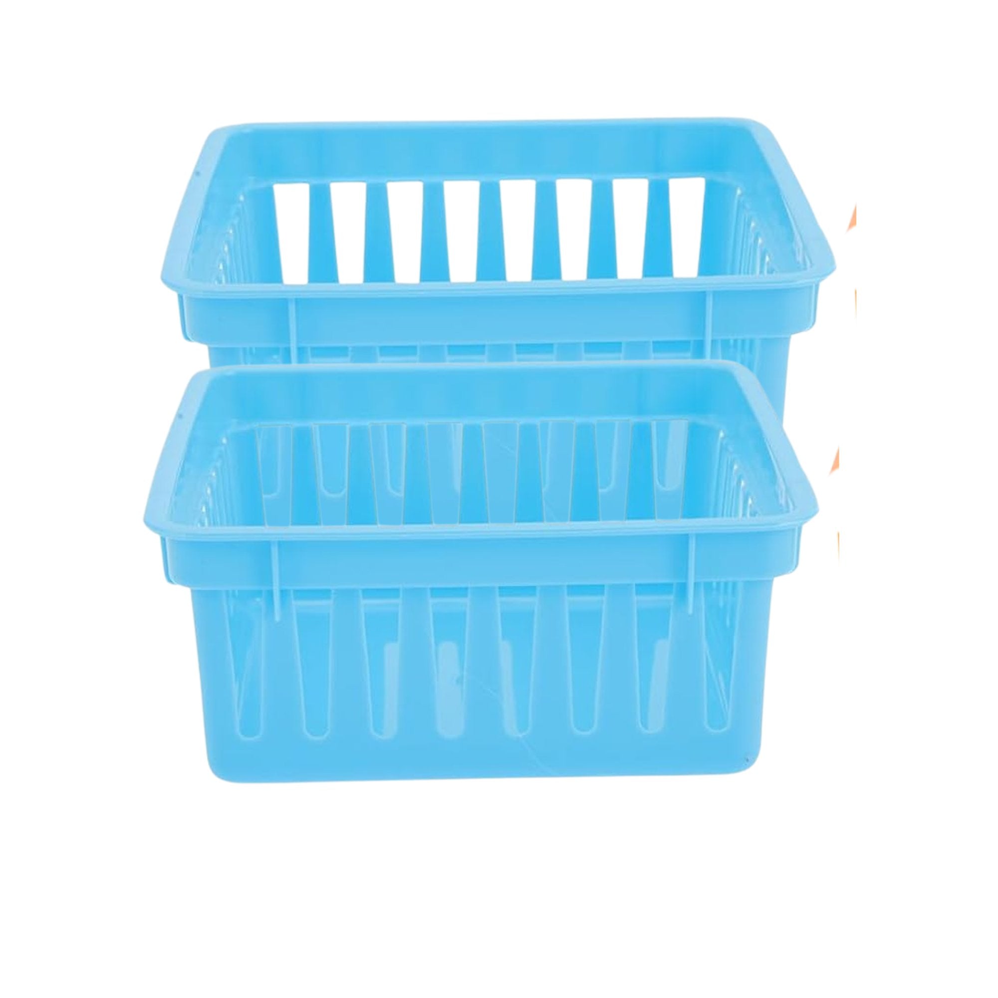Rectangular 6.1 x 4.7 x 2.4 Inches Plastic Organizing Baskets: 2 Pack Basket Organizer product image 8