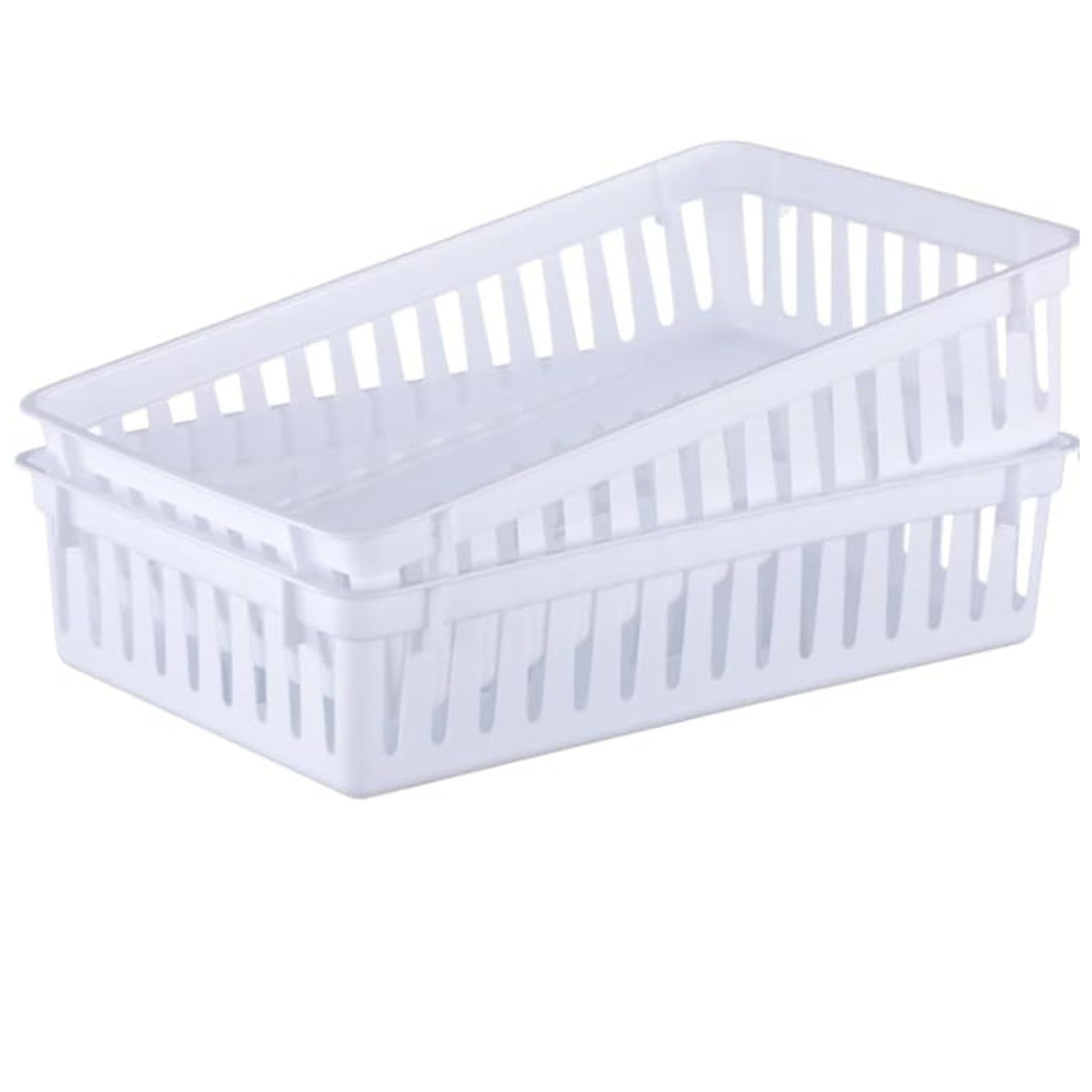Rectangular Inches Plastic Organizing Baskets 