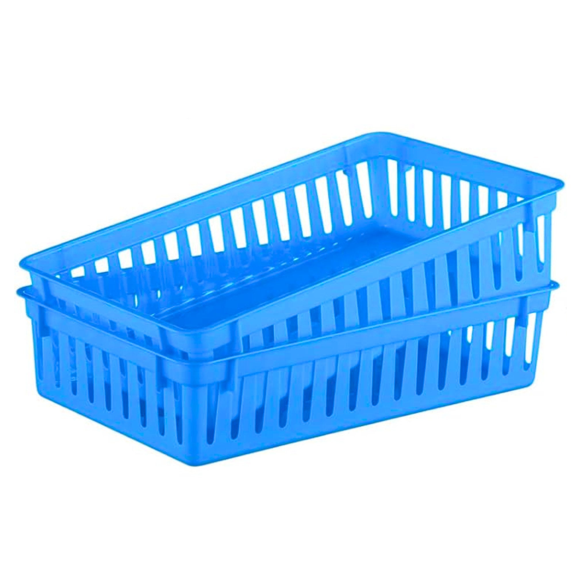 Rectangular 10.24 x 6.5 x 2.36 Inches Plastic Organizing Baskets: 1 Pack Basket Organizer size and feature image