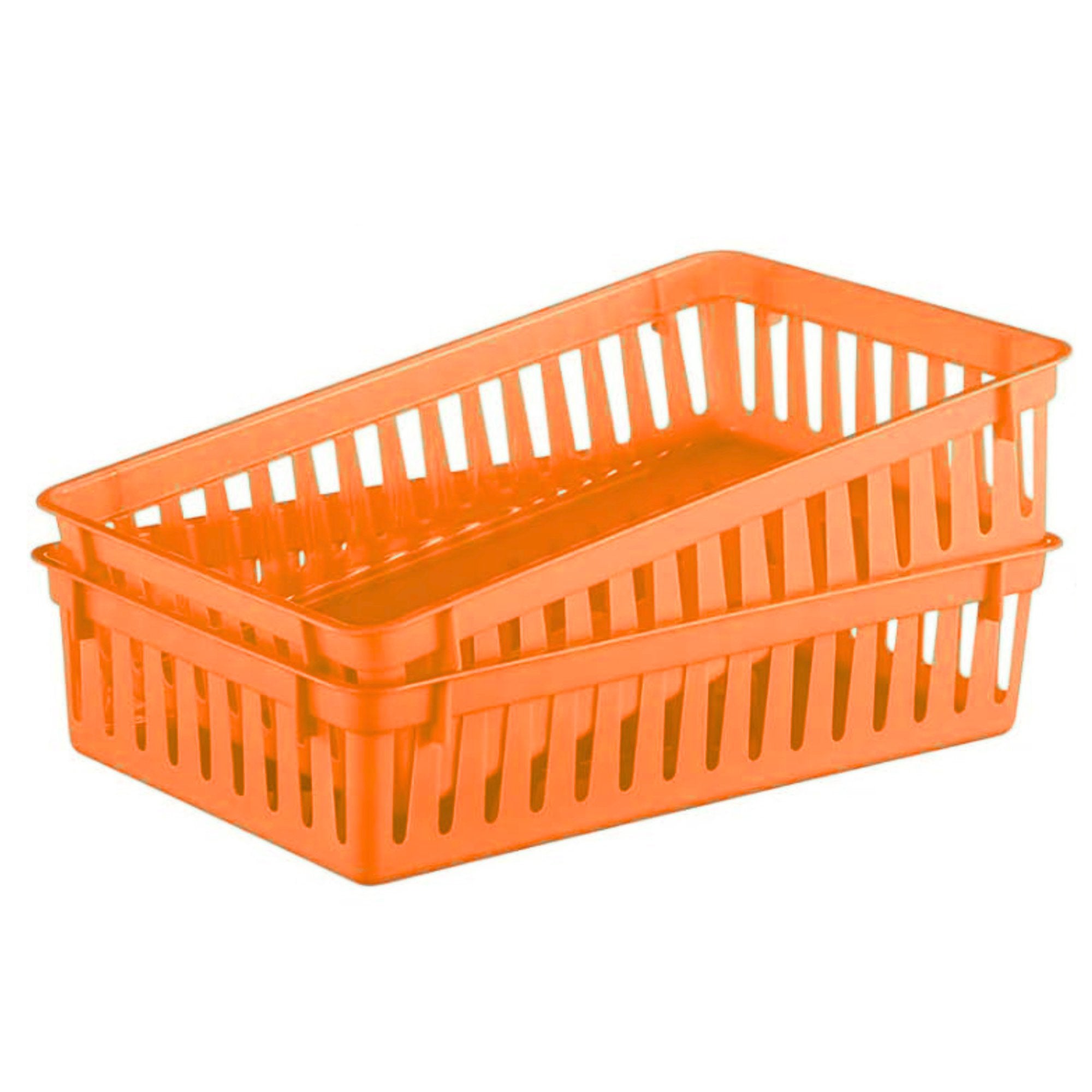 Rectangular 10.24 x 6.5 x 2.36 Inches Plastic Organizing Baskets: 1 Pack Basket Organizer lifestyle use image