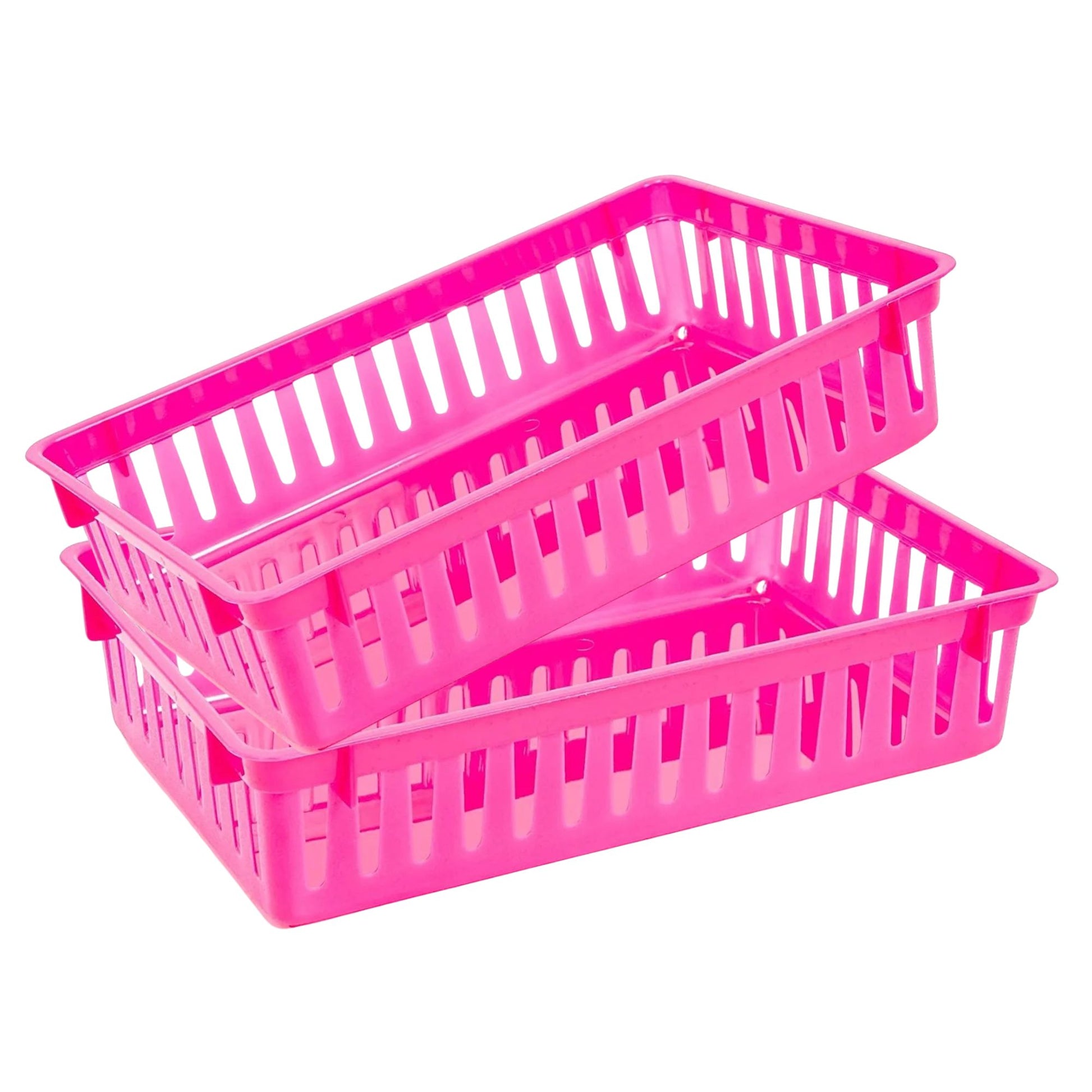 Rectangular Inches Plastic Organizing Baskets 