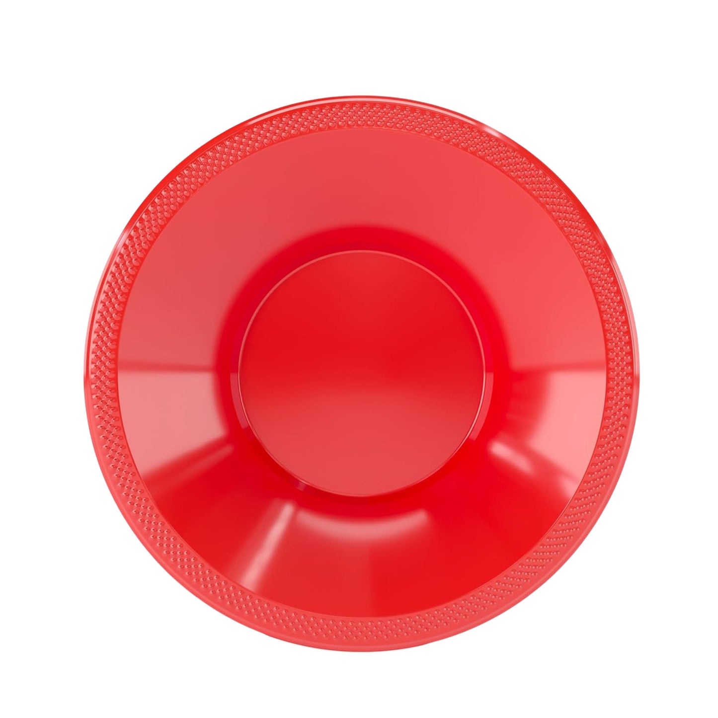 Disposable 15oz Red Plastic Bowl