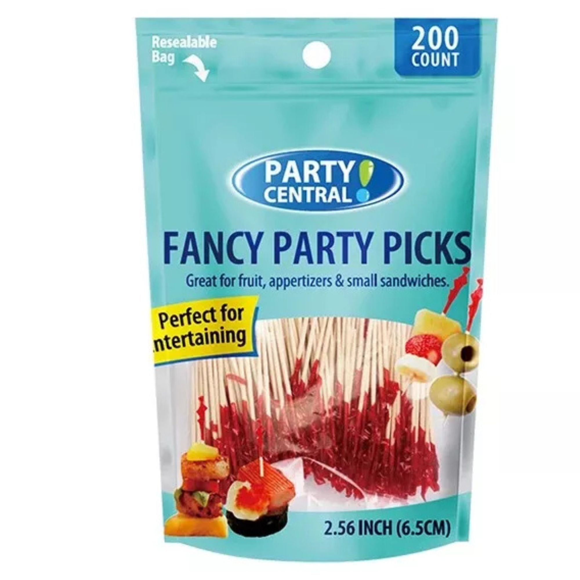 Red 2.5" Fancy Party Picks:200 Pack Kitchen Catalog,Cocktail Picks BBQ Event catalog Party Decorations main product image