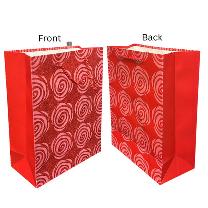 Shiny Red Glittery Valentines Day Gift Bag