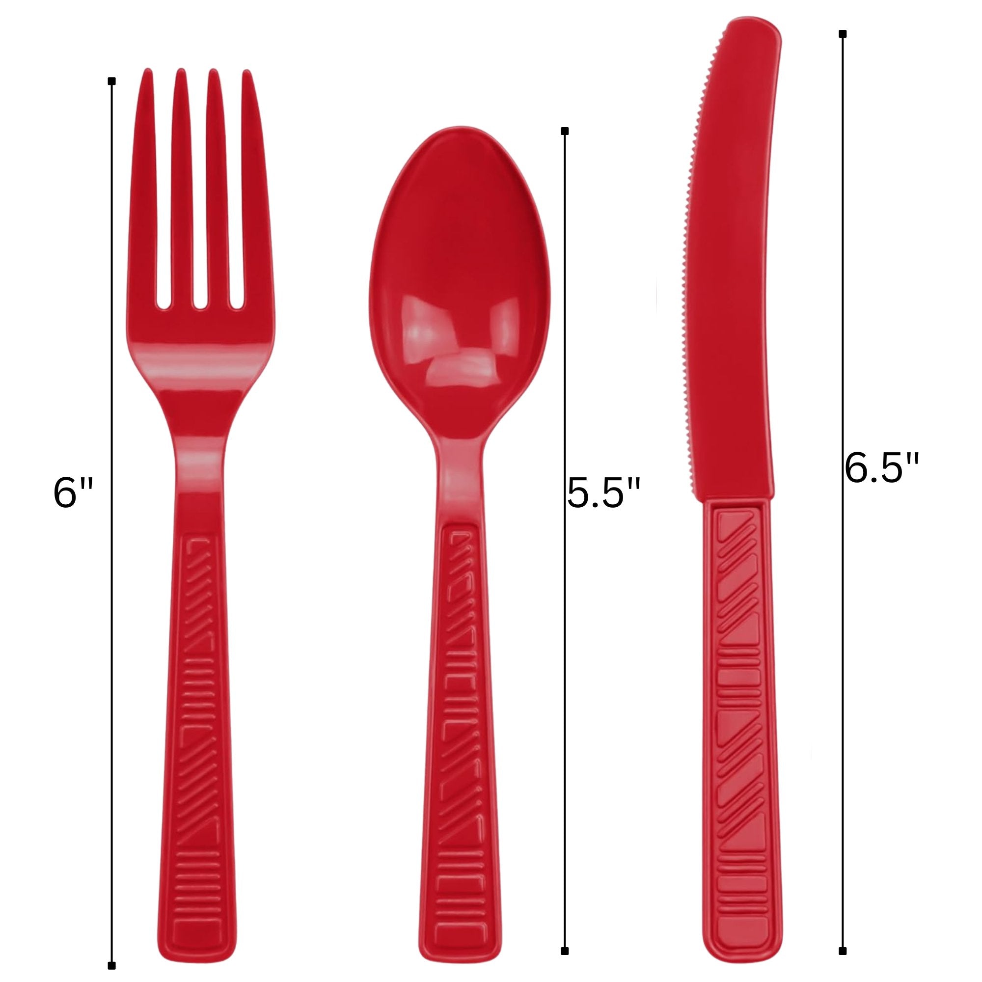 Disposable Red Combo Cutlery Set: 48 Pack Kitchen Catalog, Cutlery product detail image