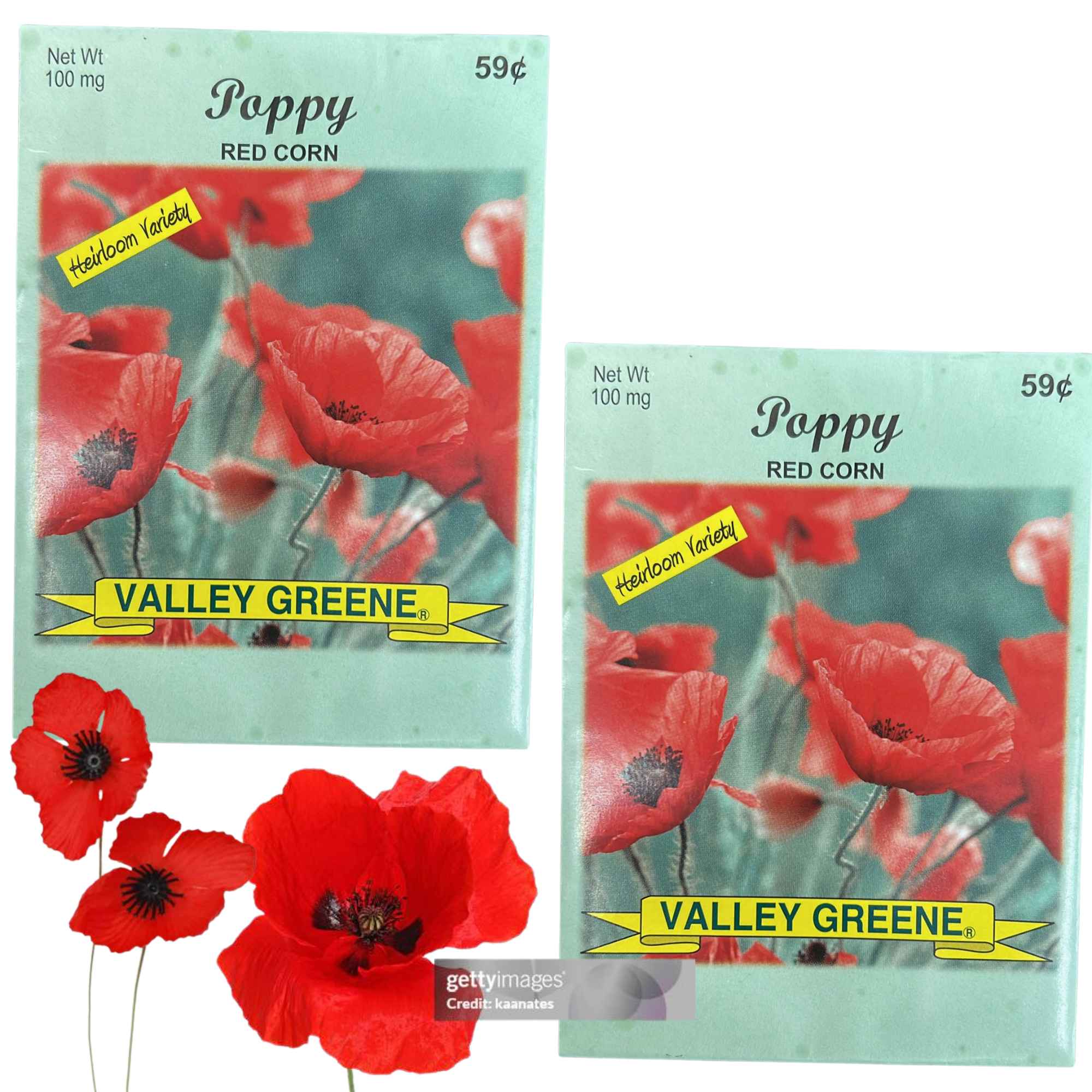 Valley Greene 100mg Red Corn Poppy Seeds: 2 Pack main product image
