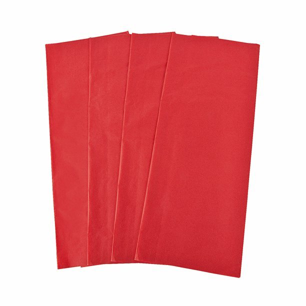 20" x 20" Red Premium Quality Tissue Gift Wrapping Paper: 15 Sheets Art & Craft Paper DIY Gift Paper Party Wraps size and