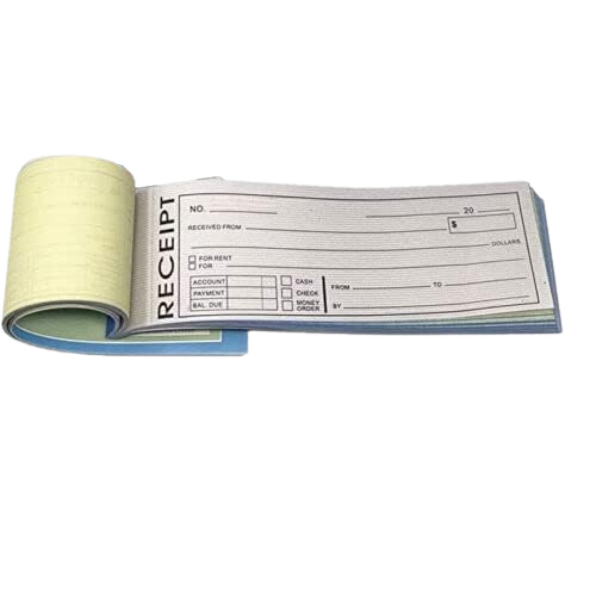 2 Part Carbonless Rent & Sales Receipt Book: 50 Sets Business Forms & Receipts office supply size and feature image
