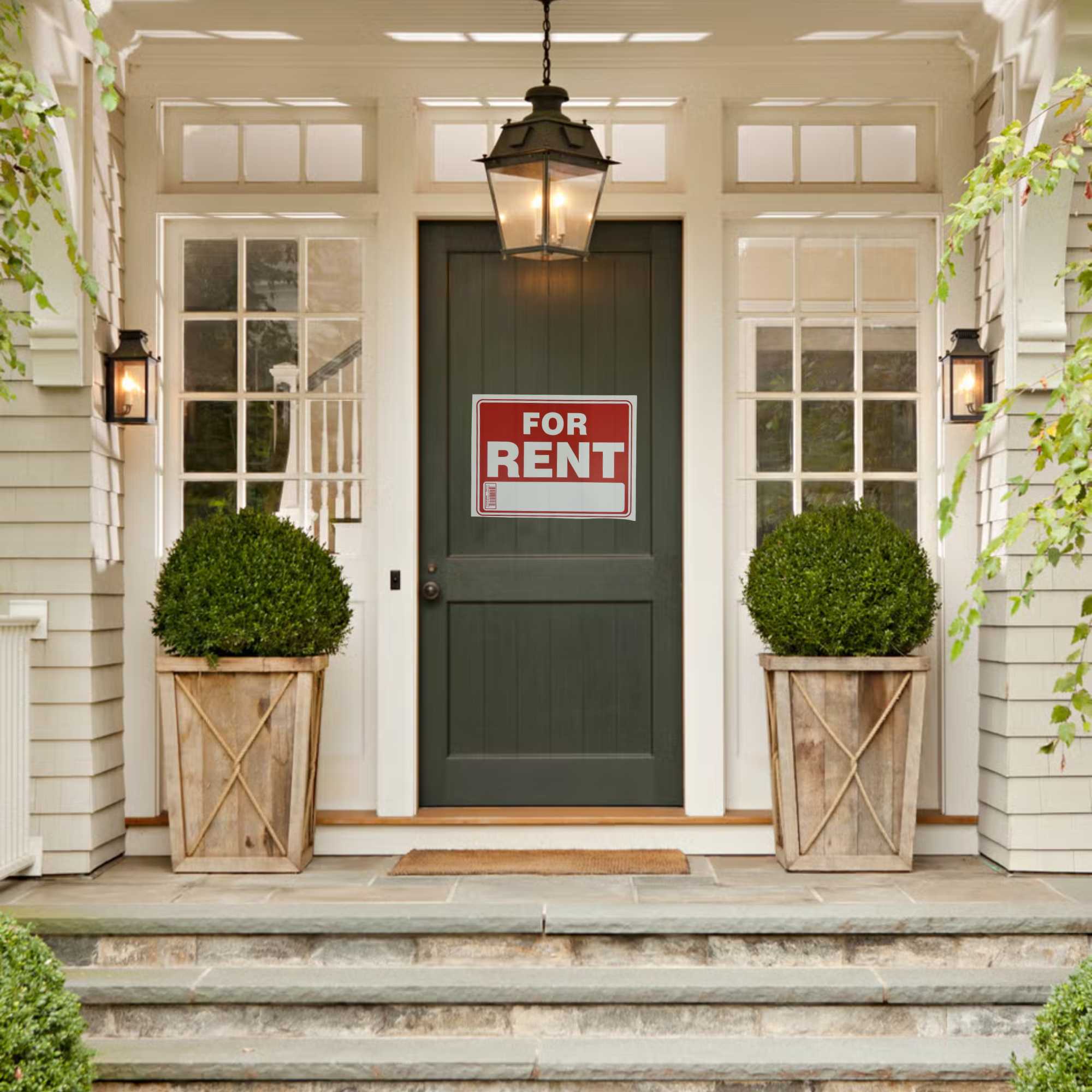 9"X12" "FOR RENT" Plastic Signage Sign 1 Pack Facility Identification Signs Outdoor size and feature image