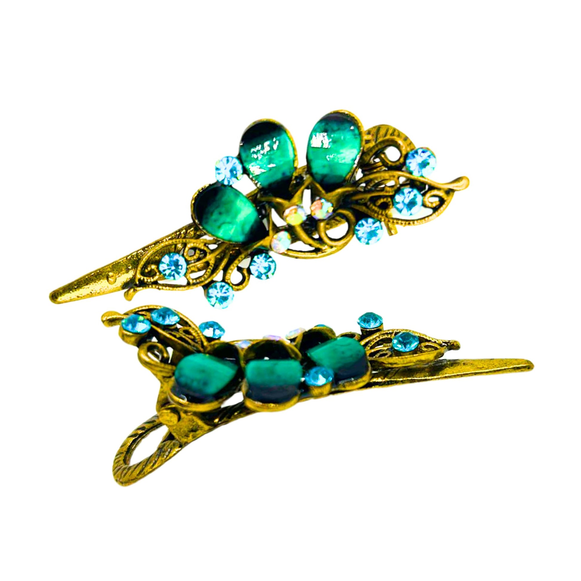 Vintage Hair Clip with Precious Stones