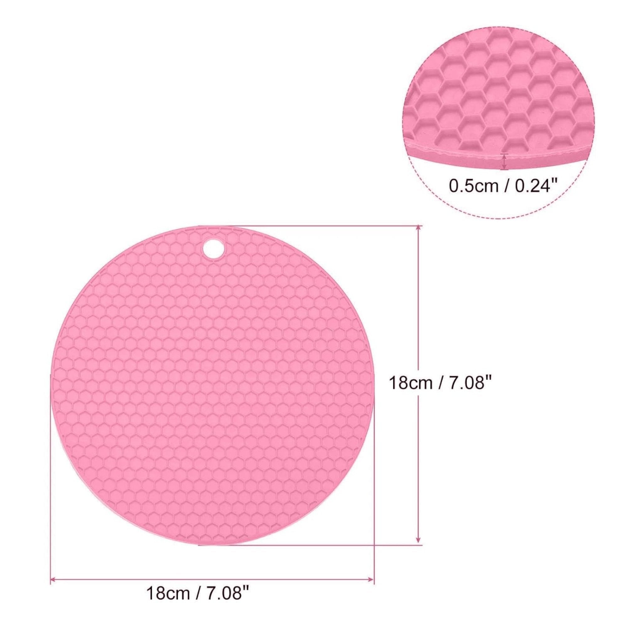 7" Round Silicone Placemat & Holder: 1 Pack Trivets Kitchen Accessories product detail image