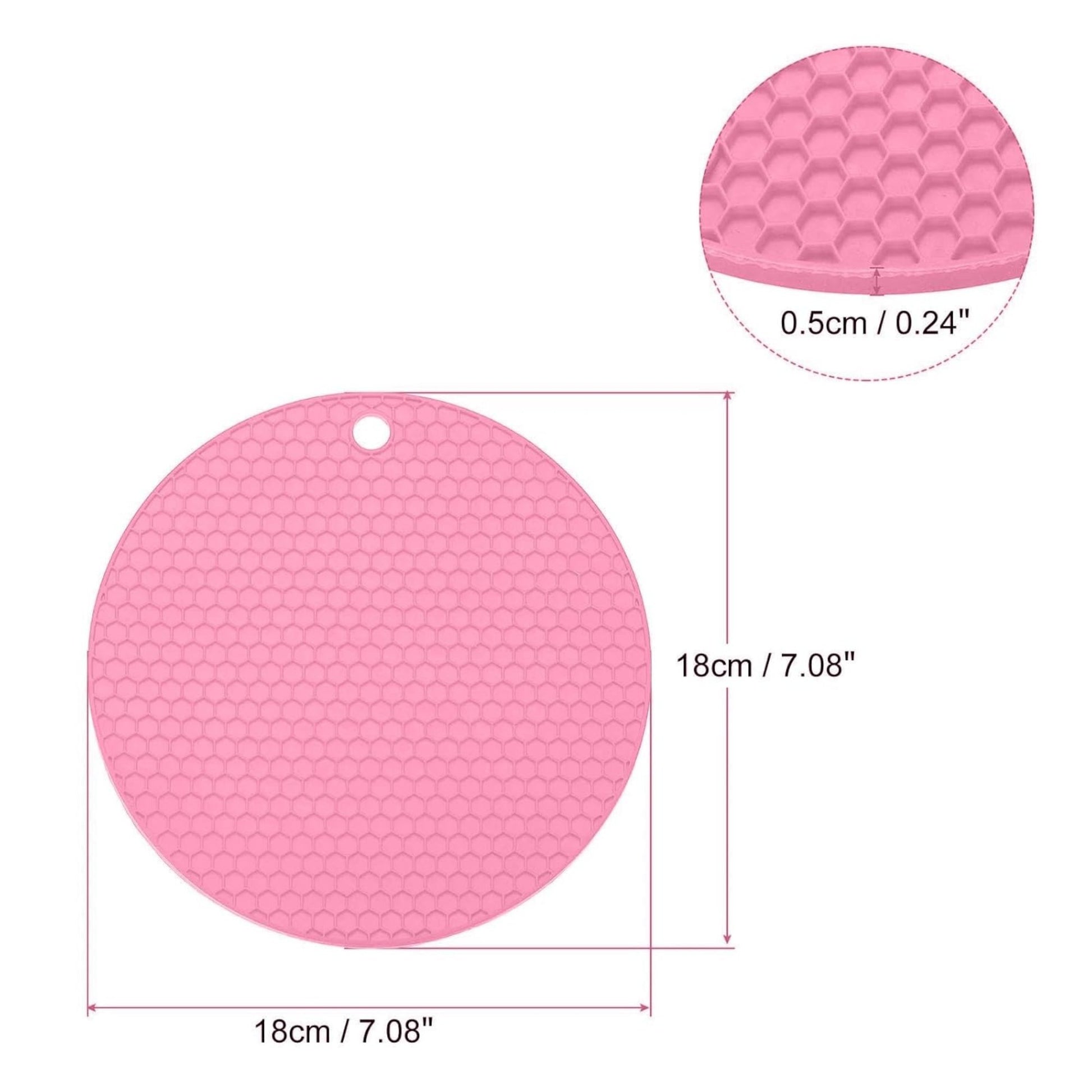 7" Round Silicone Placemat & Holder
