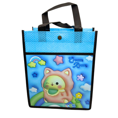 Reusable Fabric Gift Bag with Double Pockets and Safety Button