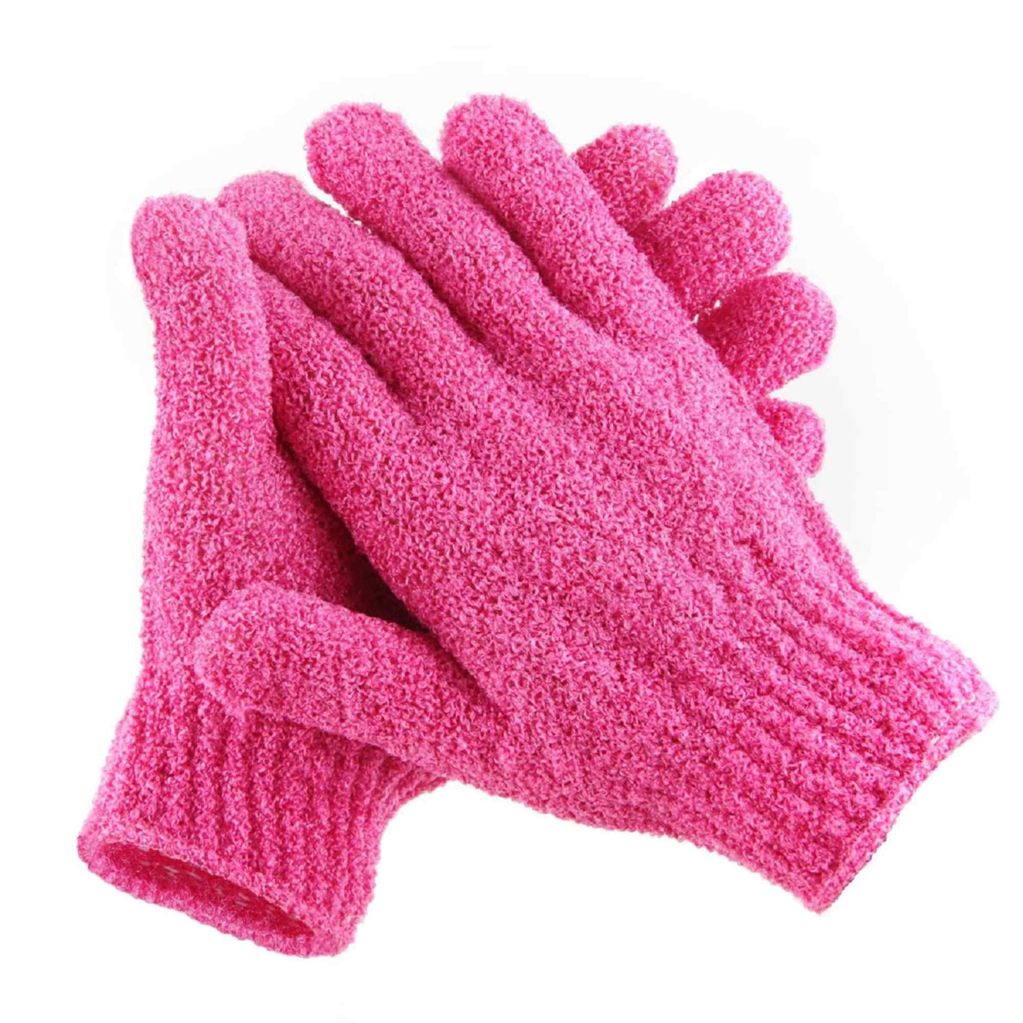Luxury Bath Exfoliating Mitts Scrub Gloves: 1 Pair Bath Brushes Bath Essentials Bathroom lifestyle use image