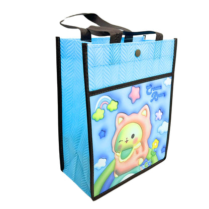 Reusable Fabric Gift Bag with Double Pockets and Safety Button