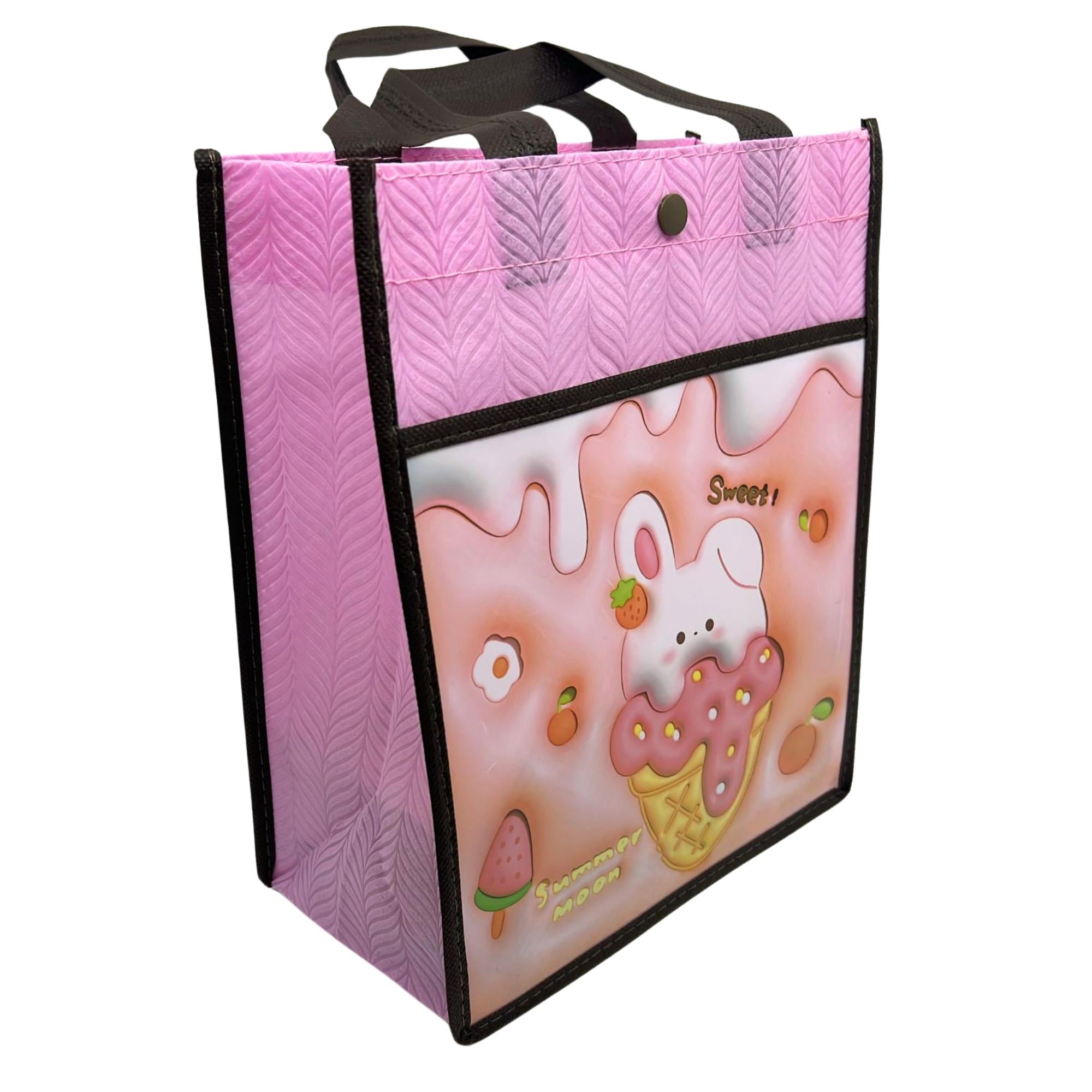 Reusable Fabric Gift Bag with Double Pockets and Safety Button: 1 Pack Gift Bags Party Bag product image 22