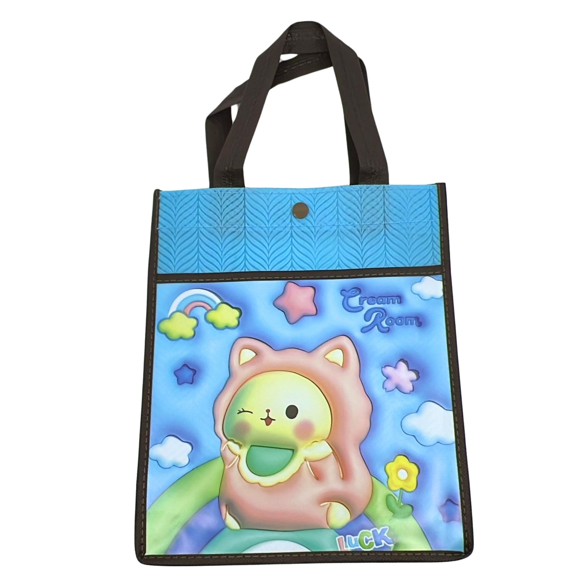 Reusable Fabric Gift Bag with Double Pockets and Safety Button