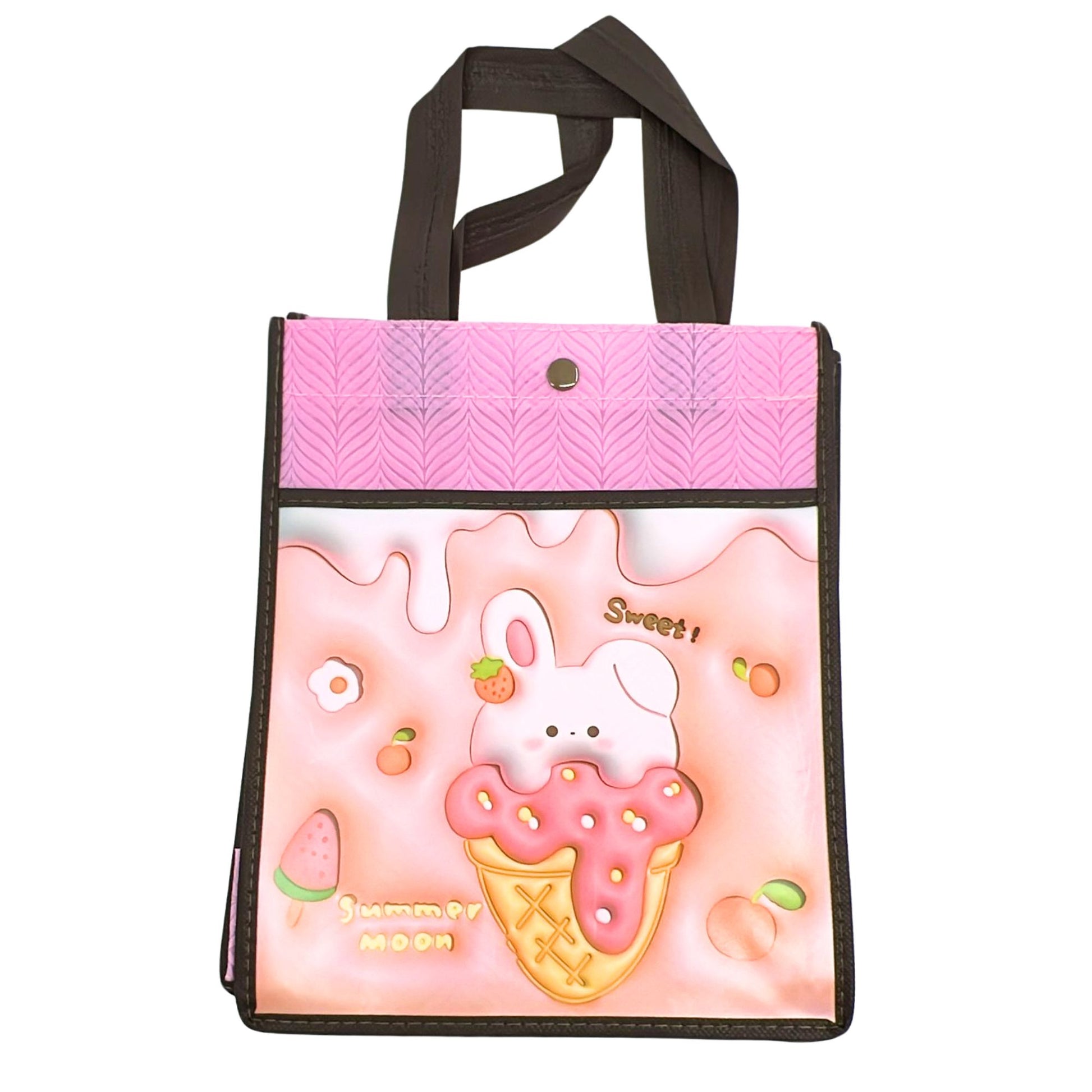 Reusable Fabric Gift Bag with Double Pockets and Safety Button