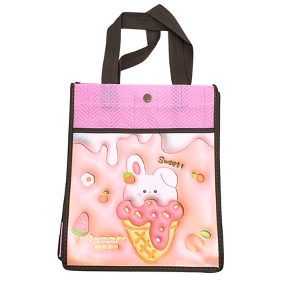 Reusable Fabric Gift Bag with Double Pockets and Safety Button