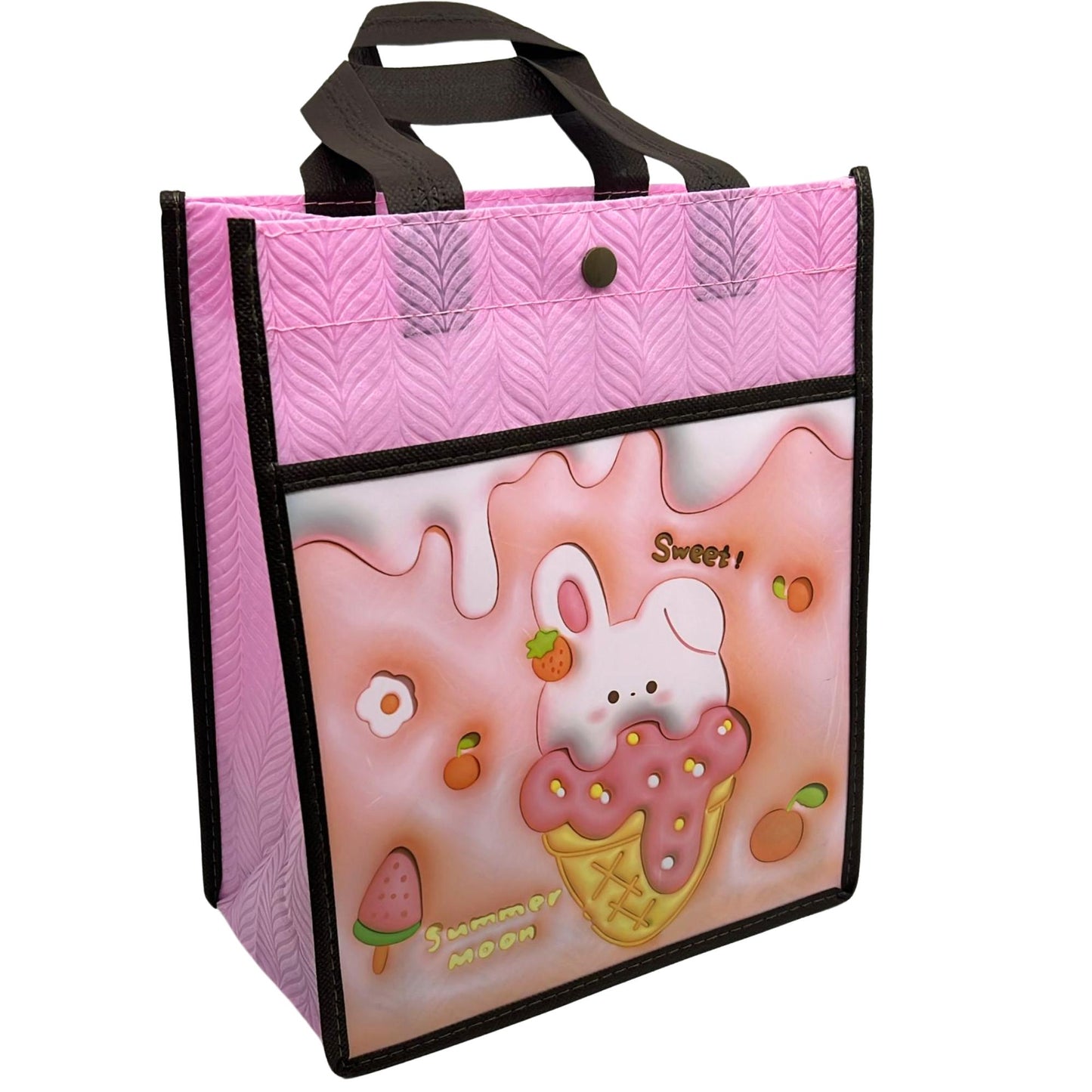 Reusable Fabric Gift Bag with Double Pockets and Safety Button