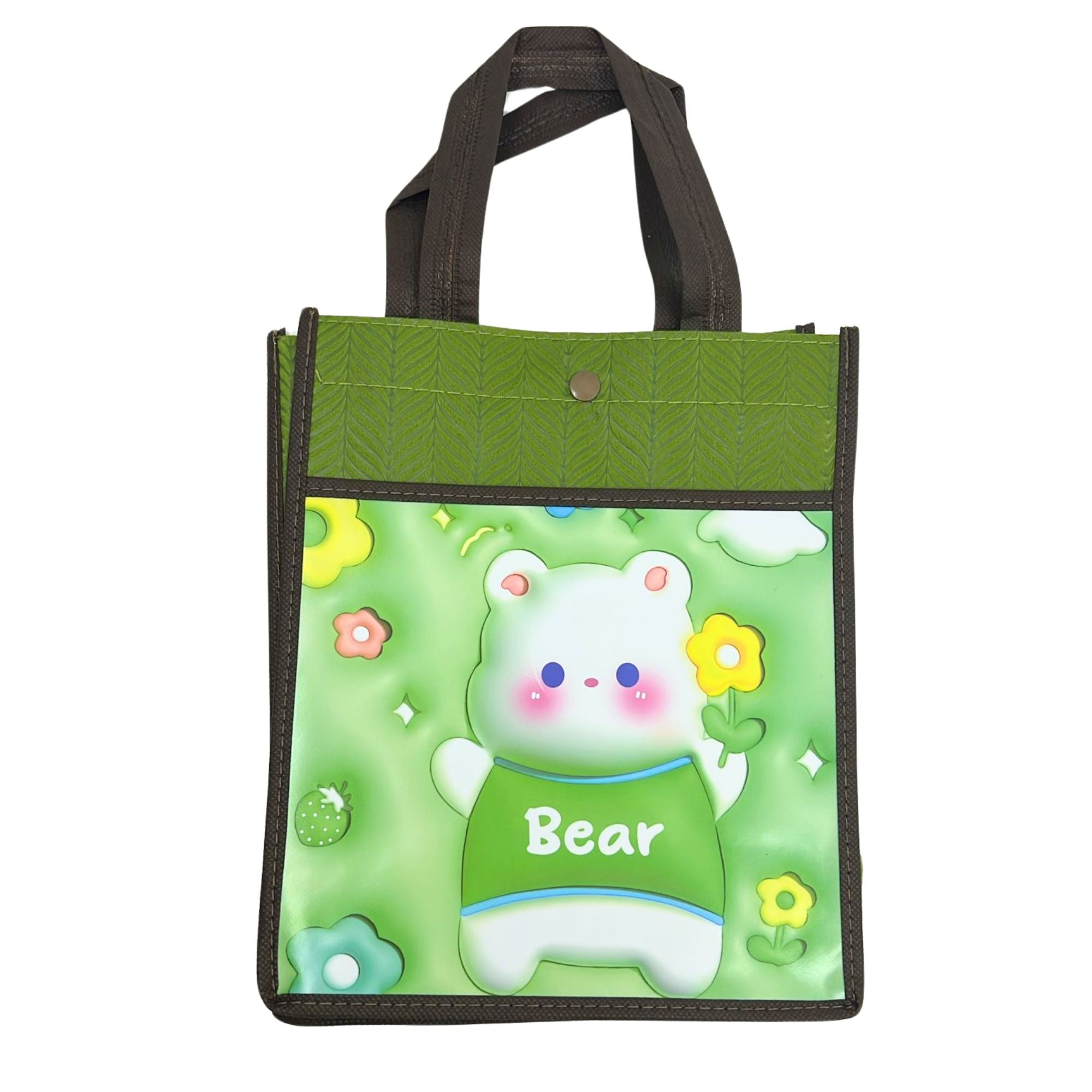 Reusable Fabric Gift Bag with Double Pockets and Safety Button: 1 Pack Gift Bags Party Bag product image 7