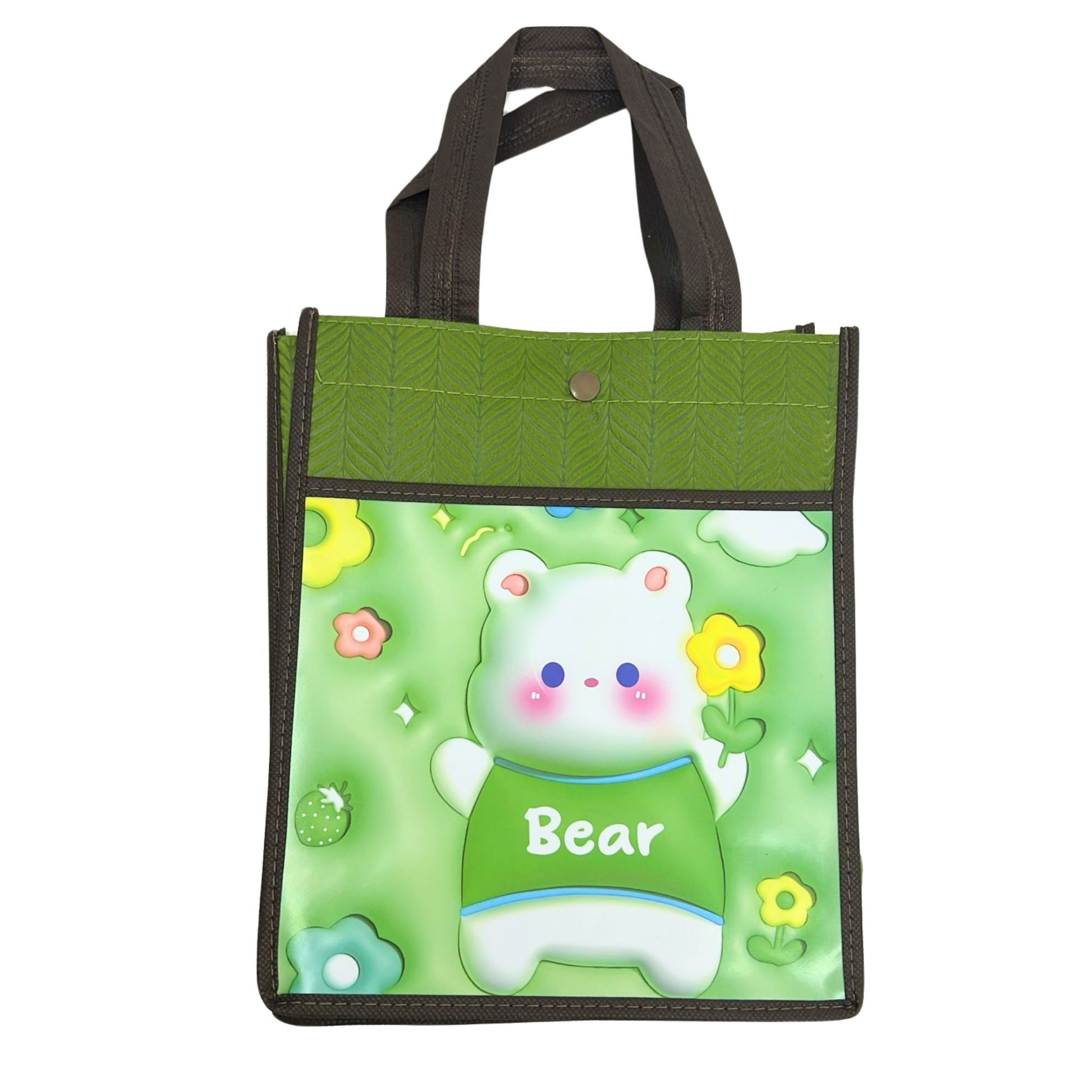 Reusable Fabric Gift Bag with Double Pockets and Safety Button