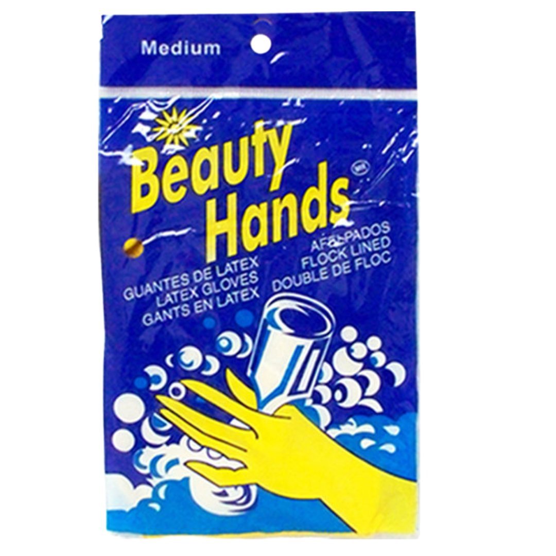 Reusable Yellow Hand Cleaning Latex Gloves : Small 1 Pair size and feature image