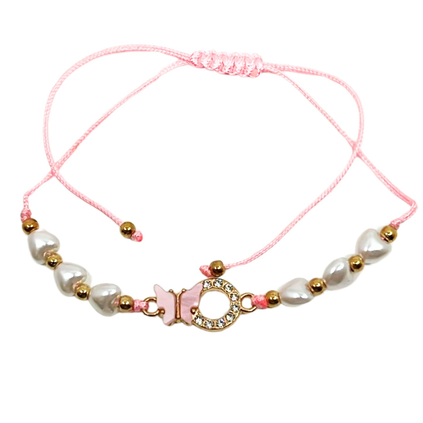 Rhinestone Butterfly Bracelet