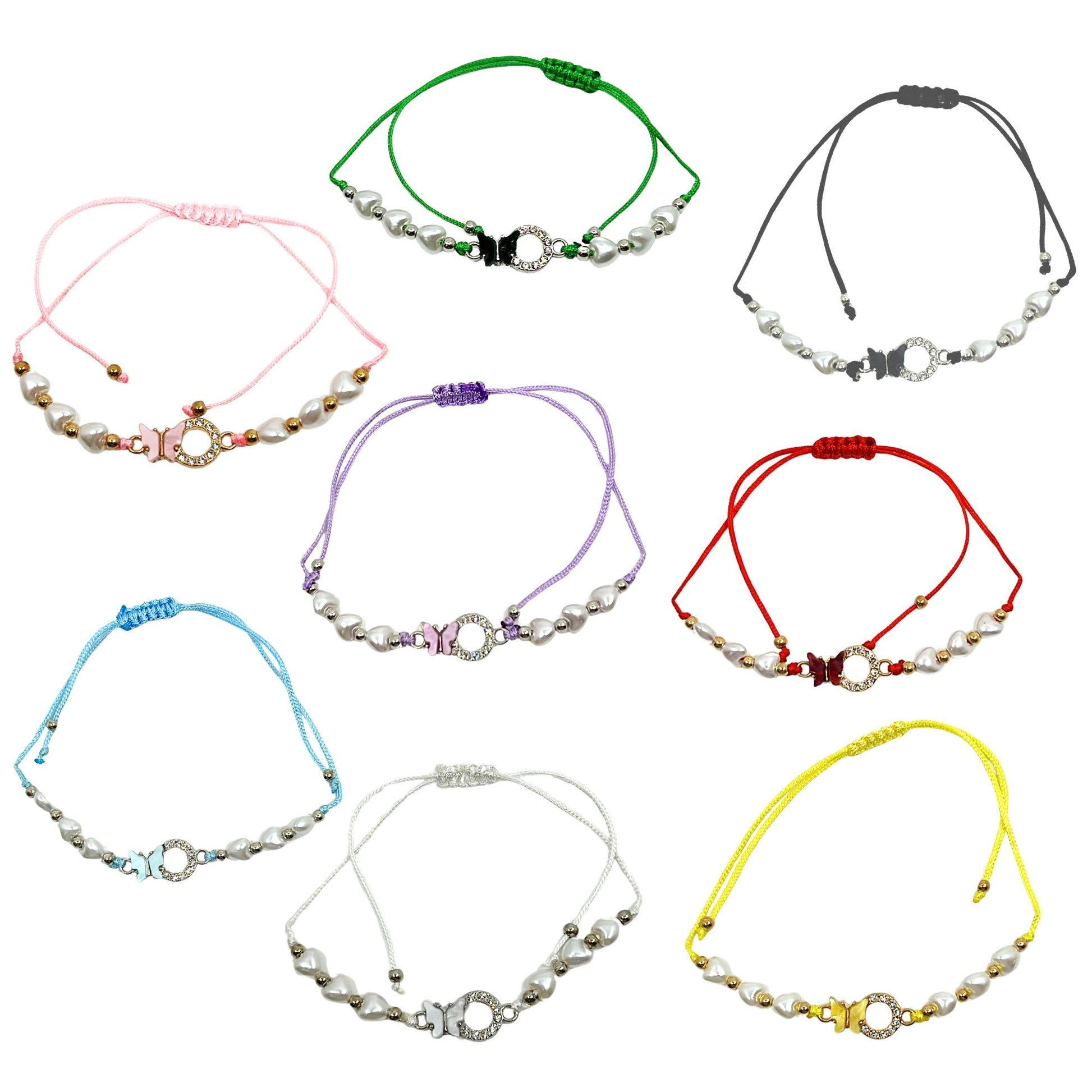 Rhinestone Butterfly Bracelet