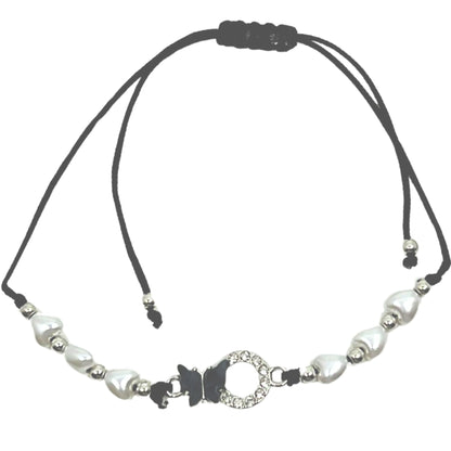 Rhinestone Butterfly Bracelet