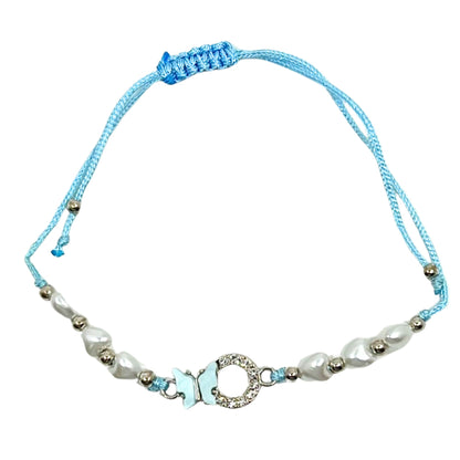 Rhinestone Butterfly Bracelet