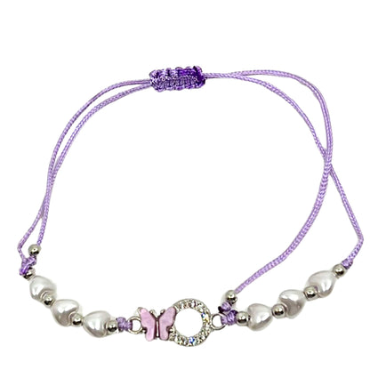 Rhinestone Butterfly Bracelet