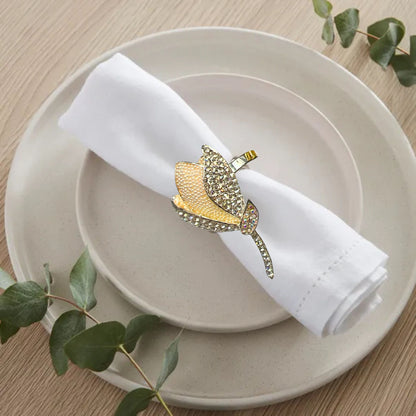Rhinestone Silver Napkin Ring