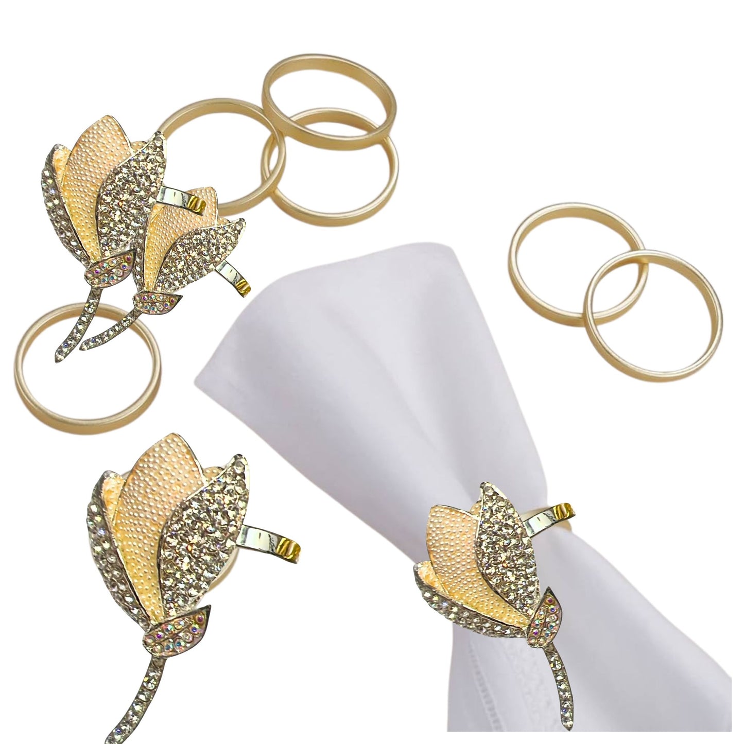 Rhinestone Silver Napkin Ring