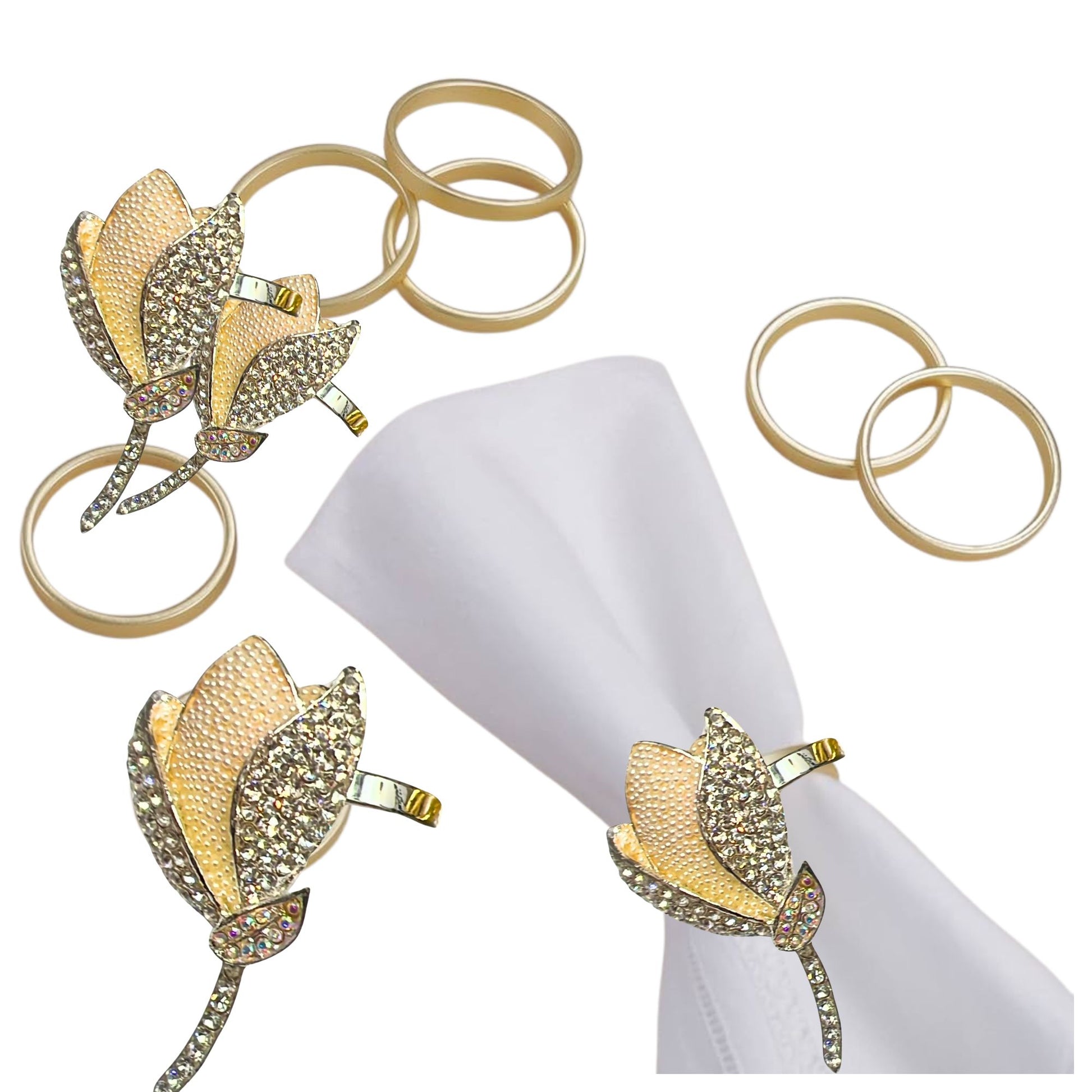 Rhinestone Silver Napkin Ring