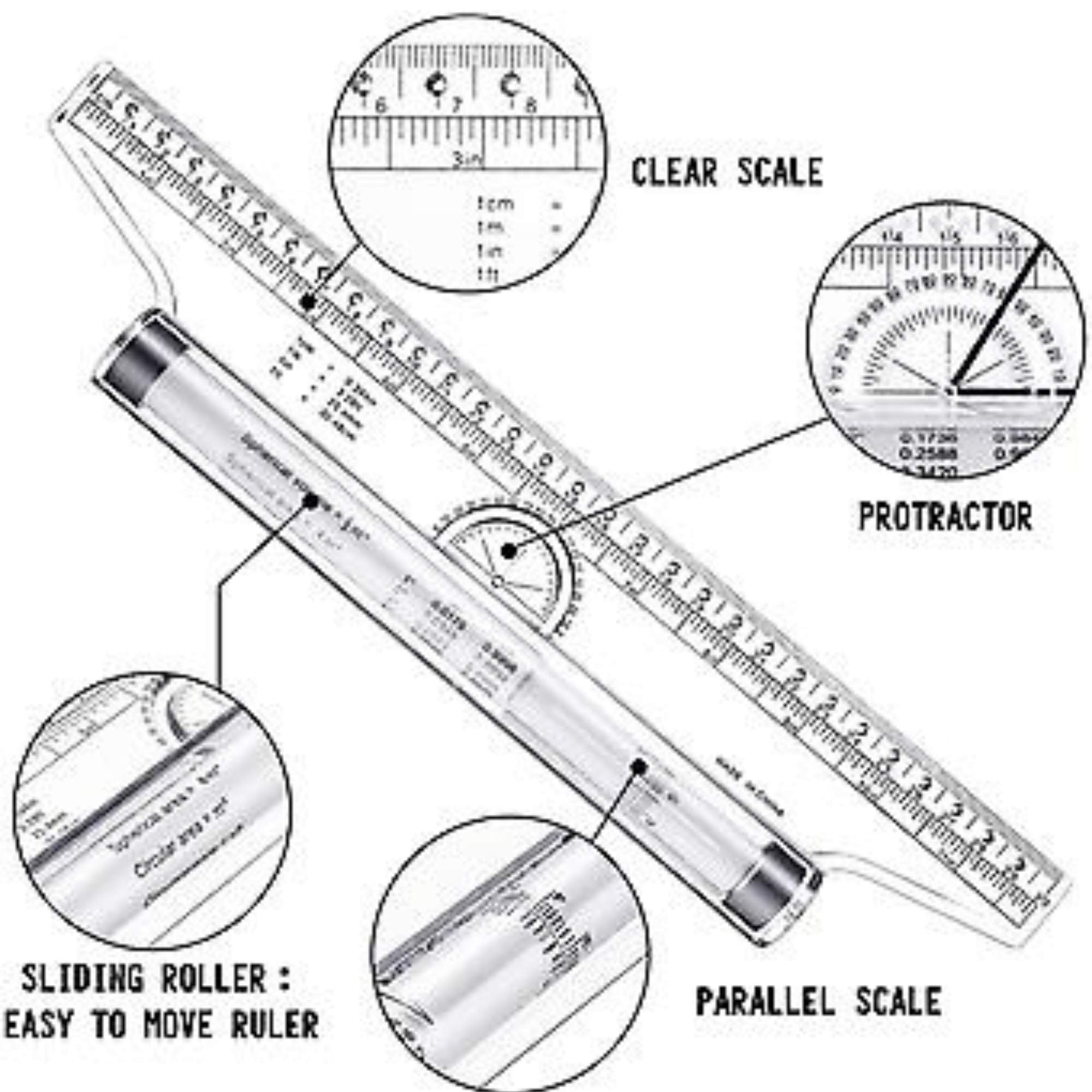 Rolling Ruler for Curved and Straight Lines: 1 Pack Rulers size and feature image