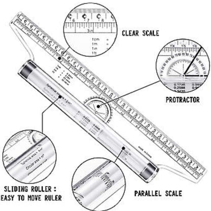 Rolling Ruler for Curved and Straight Lines