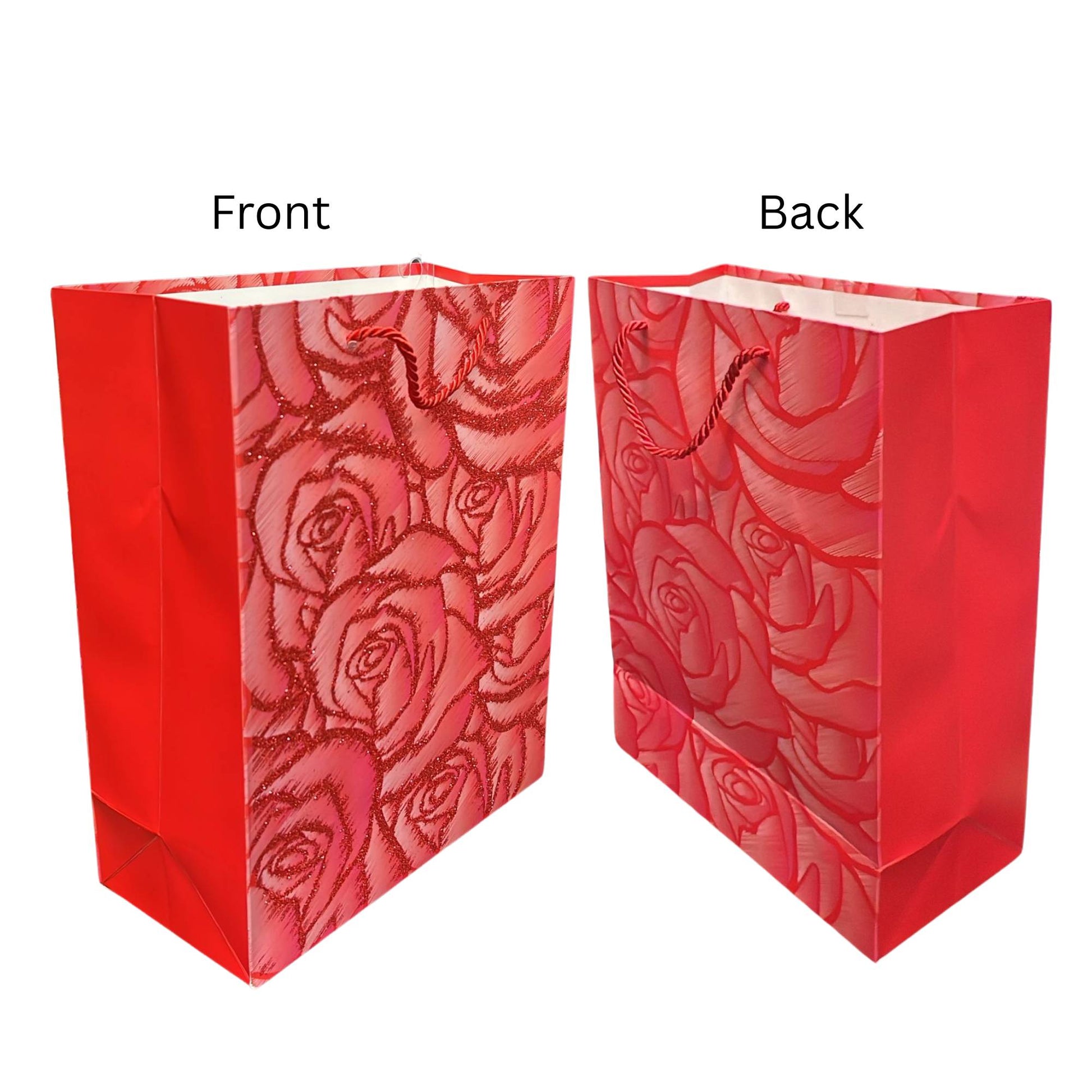 Shiny Red Glittery Valentines Day Gift Bag