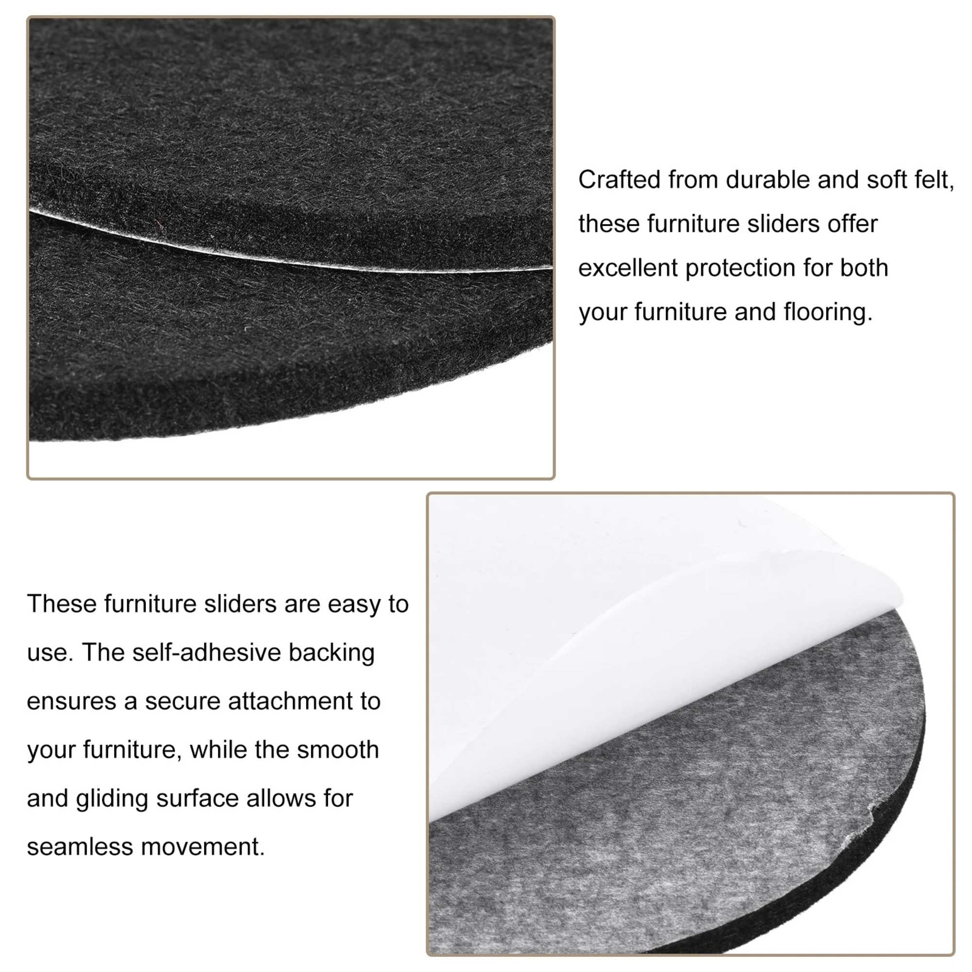 2 Sizes Round Felt Pads Set, Furniture & Floor Protectors: 16 Pack Furniture Floor Protectors Furniture care size and
