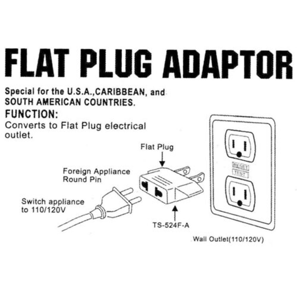  Round Pin 11V US Flat Pin Trisonic Flat Plug Adaptor