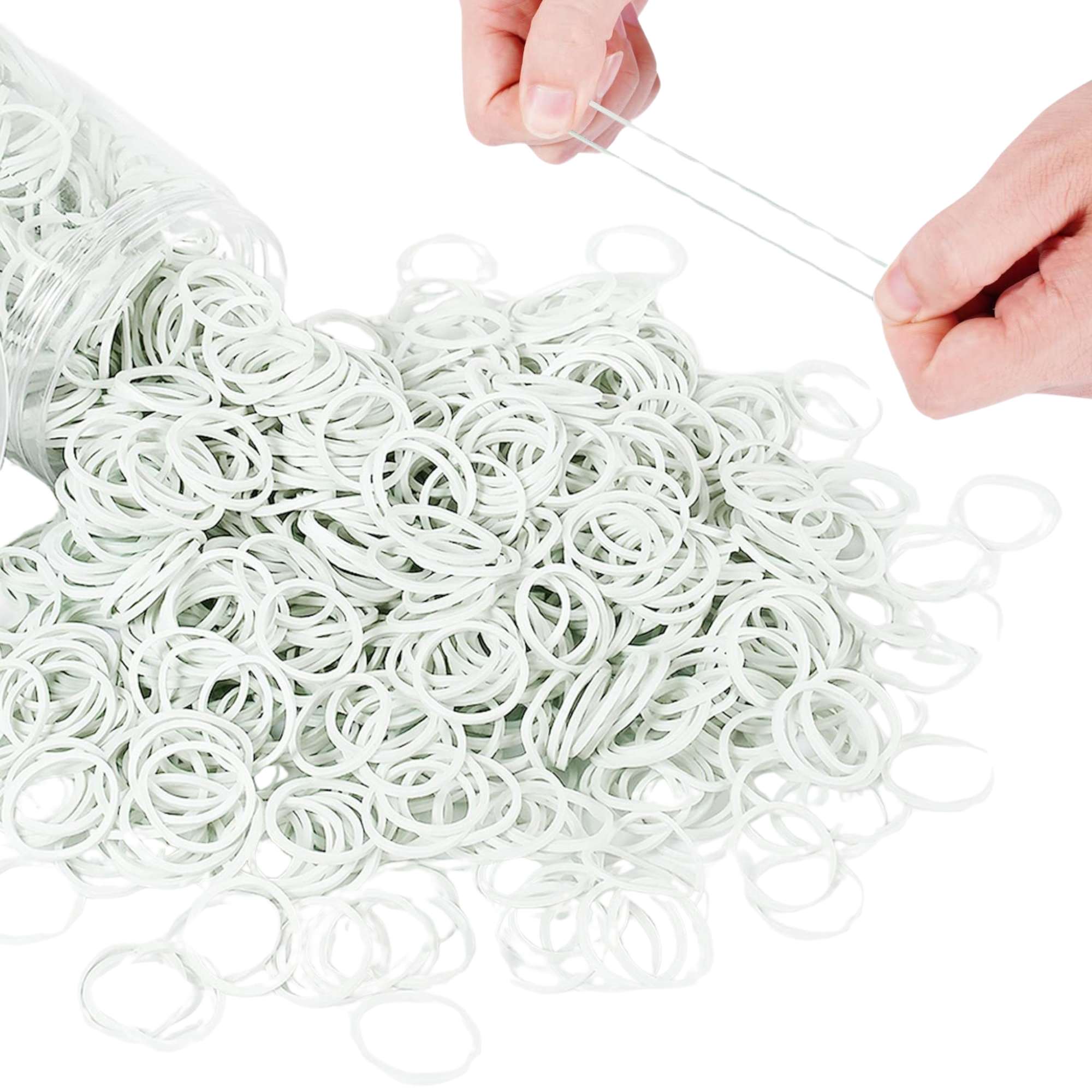 0.5" Rubber Bands for Ponytails & Braids– Hair Elastics: 300 Pack product image 6
