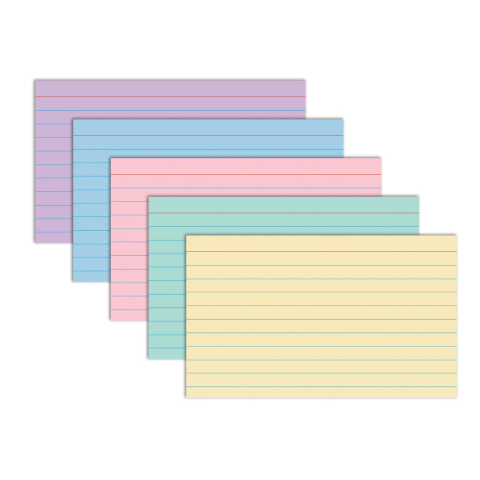 Assorted Colors 4" x 6" Inches Ruled Index Cards: 100 Pack lifestyle use image