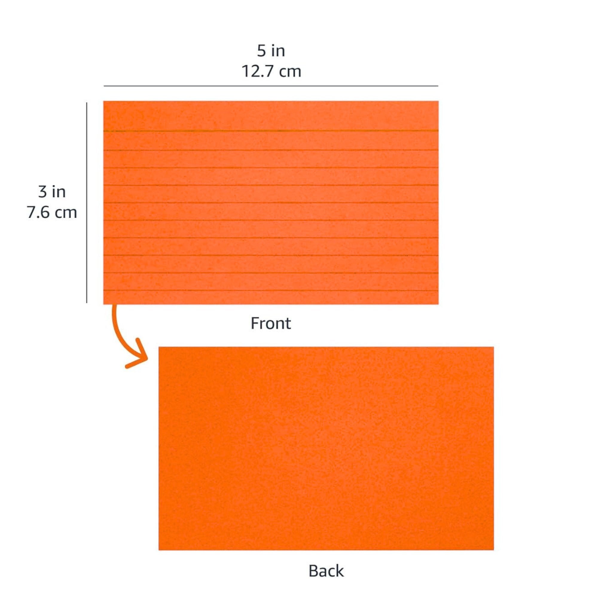 Assorted Colors 3" x 5" Ruled Index Cards: 100 Pack product detail image