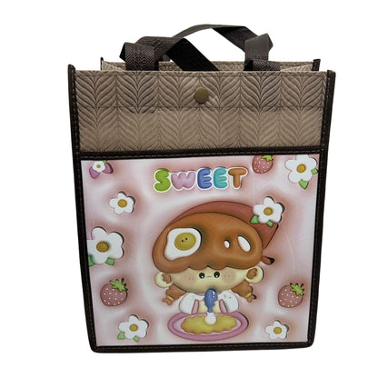 Reusable Fabric Gift Bag with Double Pockets and Safety Button