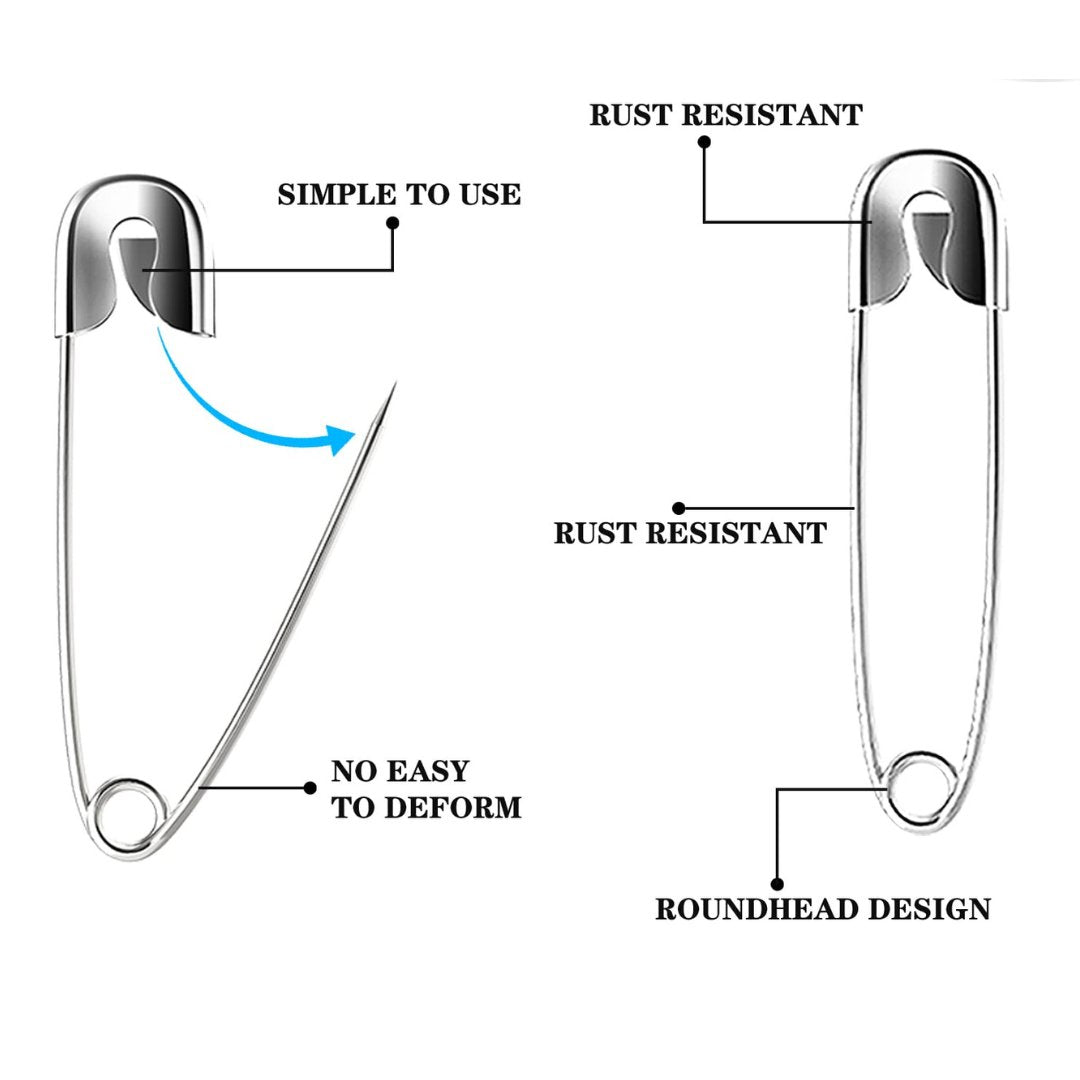 2 Inches Safety Pins: Sewing Kit: 12CT Personal Care Craft Safety product detail image