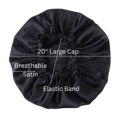 Large Satin Bonnet with Elastic Band