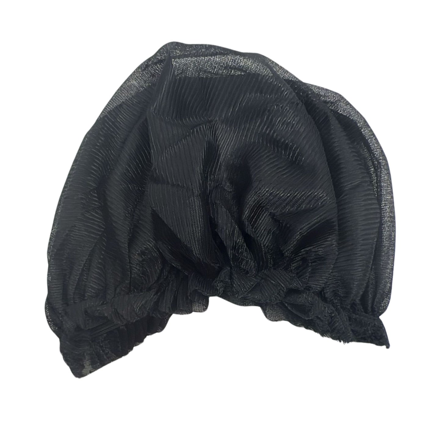Satin Jumbo Sleep Cap in Black